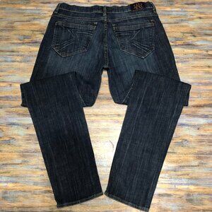 Rock & Republic Jeans Mid Rise Skinny Straight Blue Womens Size 10